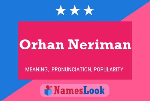 Orhan Neriman Name Poster