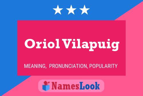 Oriol Vilapuig Name Poster