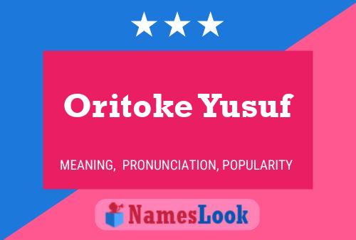 Oritoke Yusuf Name Poster