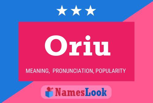 Oriu Name Poster