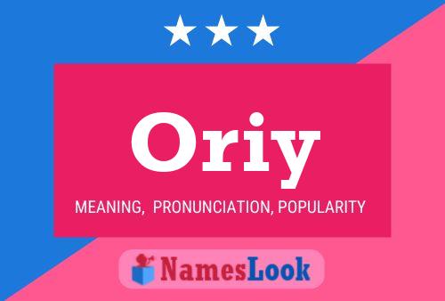 Oriy Name Poster