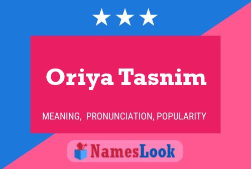 Oriya Tasnim Name Poster