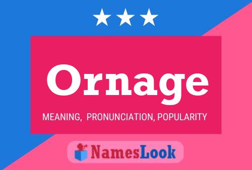 Ornage Name Poster