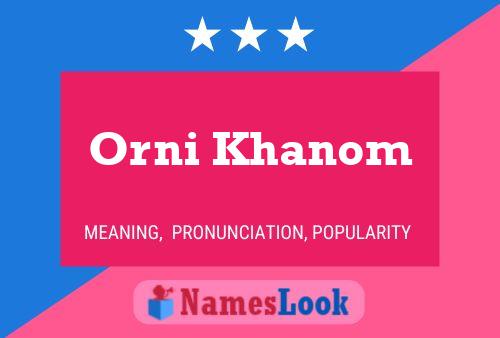 Orni Khanom Name Poster