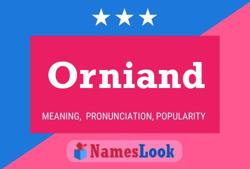 Orniand Name Poster