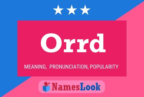 Orrd Name Poster