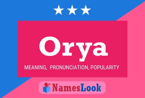 Orya Name Poster