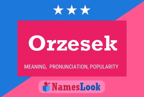 Orzesek Name Poster