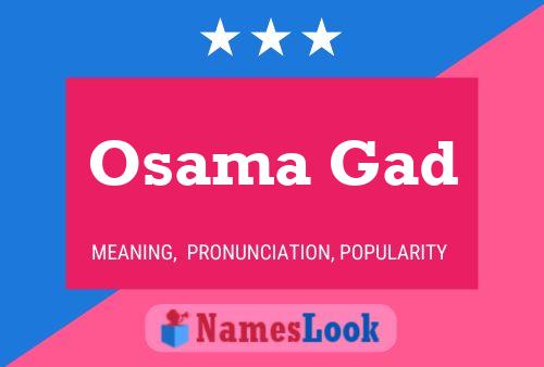 Osama Gad Name Poster