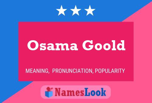 Osama Goold Name Poster