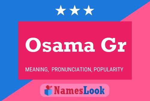 Osama Gr Name Poster