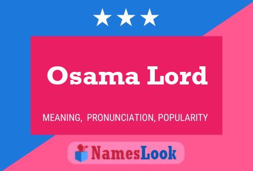 Osama Lord Name Poster