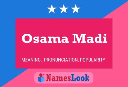 Osama Madi Name Poster