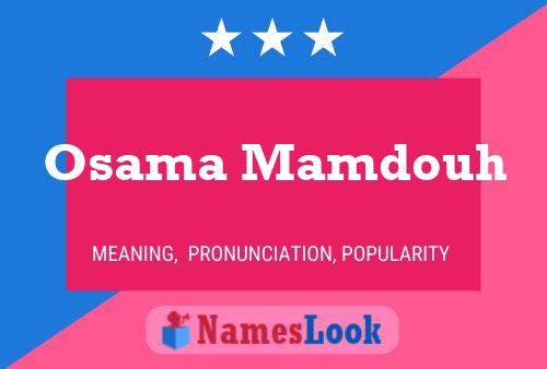 Osama Mamdouh Name Poster