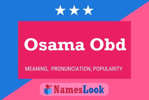 Osama Obd Name Poster