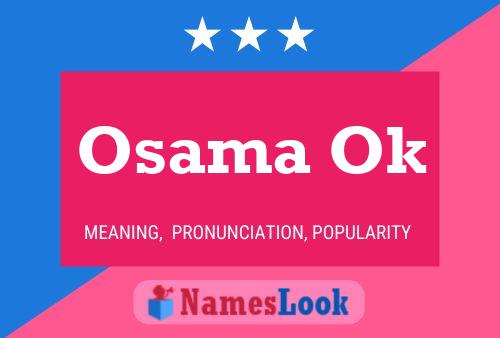 Osama Ok Name Poster