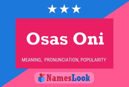 Osas Oni Name Poster