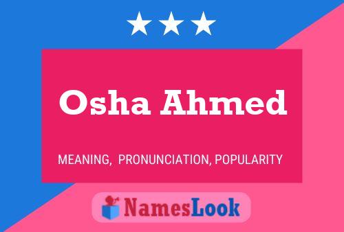 Osha Ahmed Name Poster