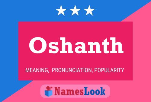 Oshanth Name Poster