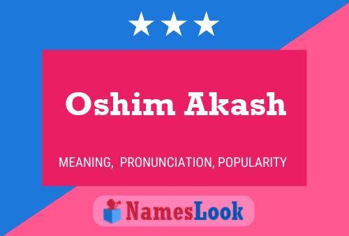 Oshim Akash Name Poster