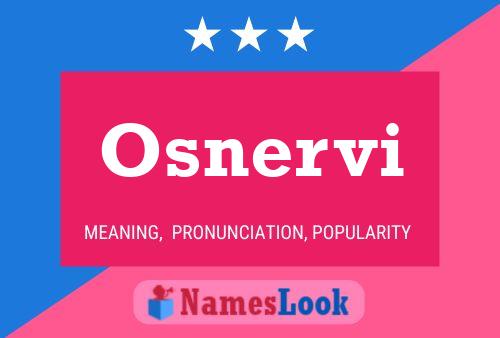 Osnervi Name Poster