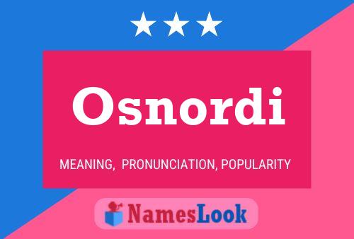 Osnordi Name Poster