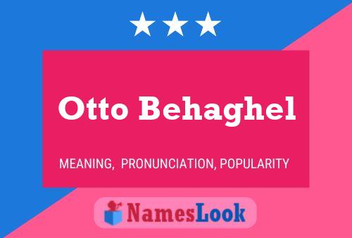 Otto Behaghel Name Poster