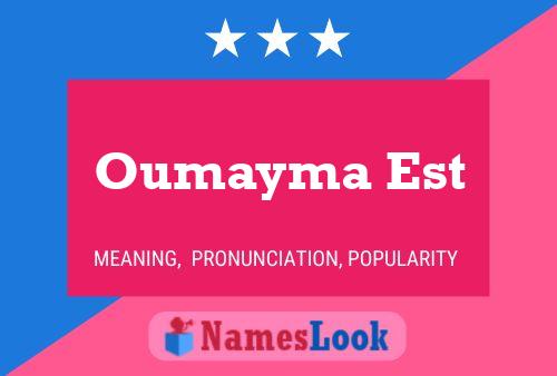 Oumayma Est Name Poster