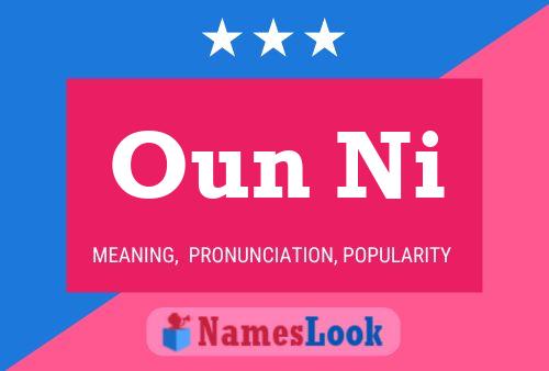 Oun Ni Name Poster