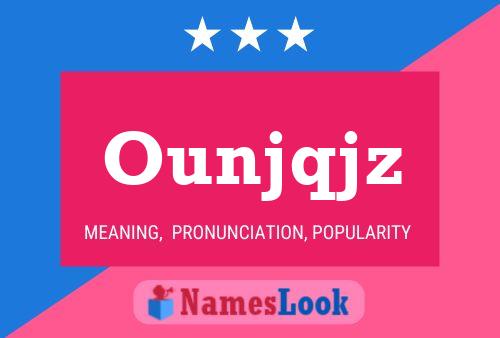 Ounjqjz Name Poster