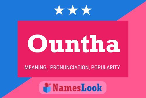 Ountha Name Poster