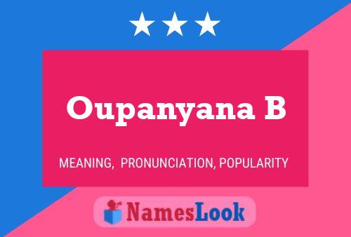 Oupanyana B Name Poster