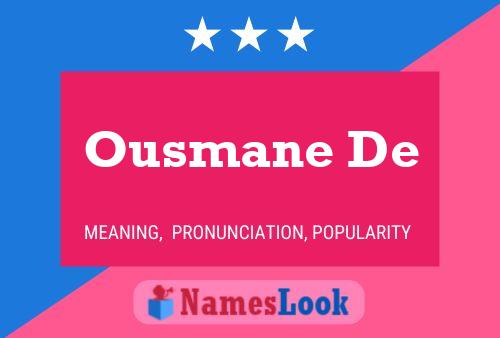 Ousmane De Name Poster