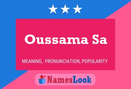 Oussama Sa Name Poster