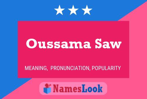 Oussama Saw Name Poster