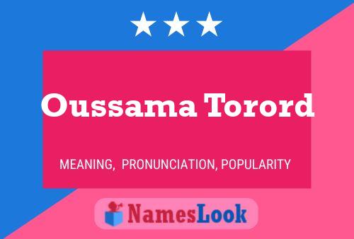 Oussama Torord Name Poster