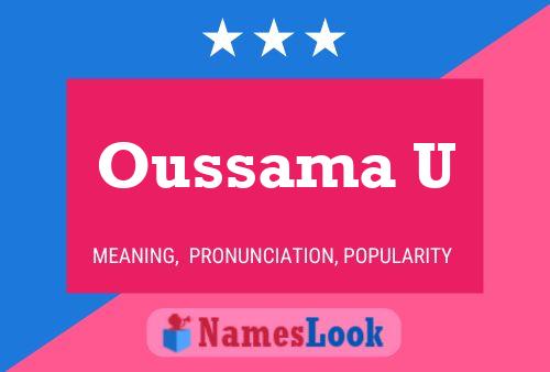 Oussama U Name Poster