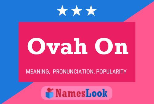 Ovah On Name Poster