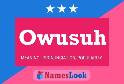 Owusuh Name Poster