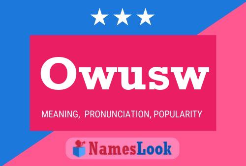 Owusw Name Poster