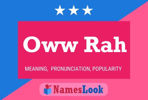 Oww Rah Name Poster