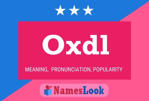 Oxdl Name Poster