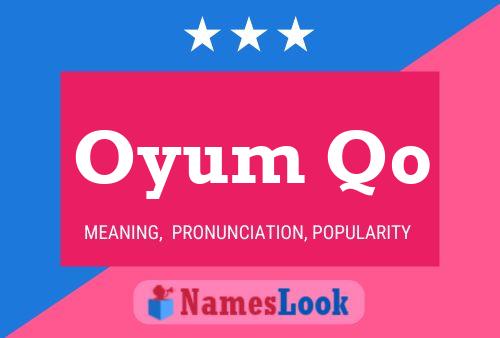 Oyum Qo Name Poster