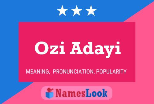 Ozi Adayi Name Poster