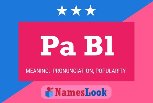 Pa Bl Name Poster