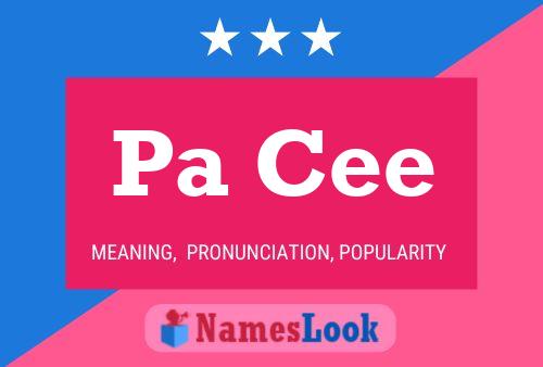 Pa Cee Name Poster