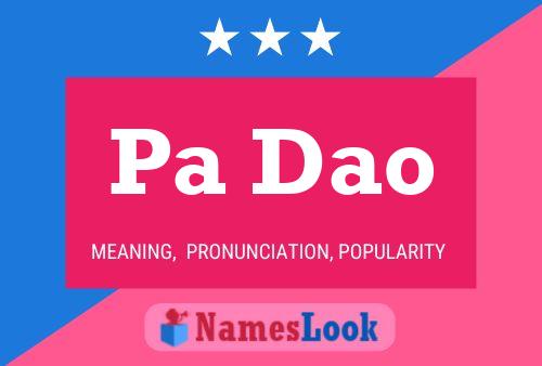 Pa Dao Name Poster