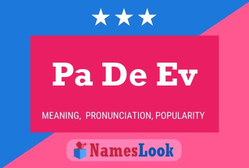 Pa De Ev Name Poster