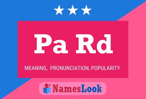 Pa Rd Name Poster