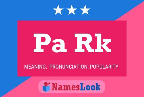 Pa Rk Name Poster